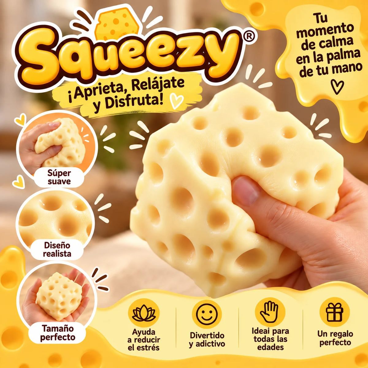 Squeezy® — Aprieta, relájate y desconecta en cualquier momento del día